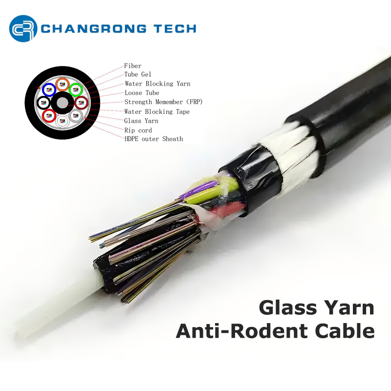 ADSS Glass Yarn Anti-Rodent Cable Cable antiroedores de hilo de vidrio ADSS
