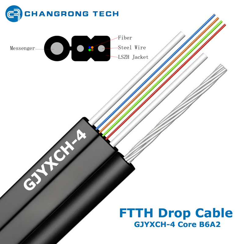 FTTH Drop Cable GJYXCH-4C FTTH Fibra Drop GJYXCH-4C