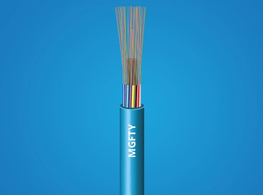 Cable de fibra óptica sin armadura FRP de tubo suelto trenzado retardante de llama MGFTY para mina