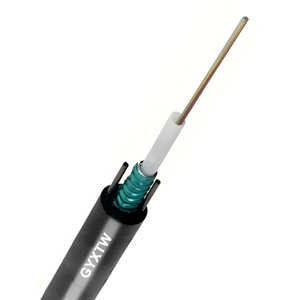 Cable de fribra óptica blindado de acero para exteriores de tubo central GYXTW 2-12core