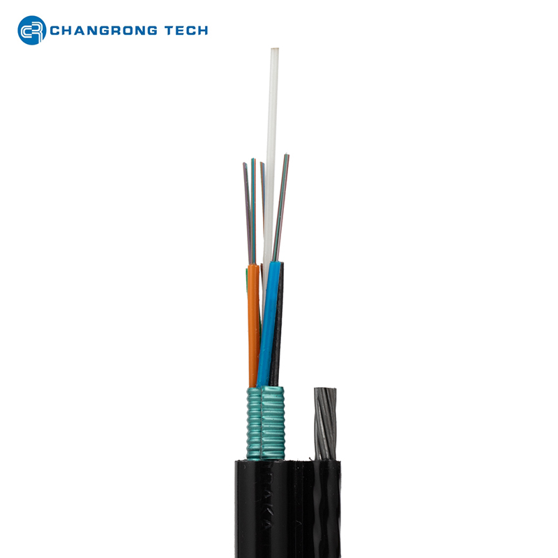 Cable de fibra aérea GYFTC8S Figura 8 con cinta de acero