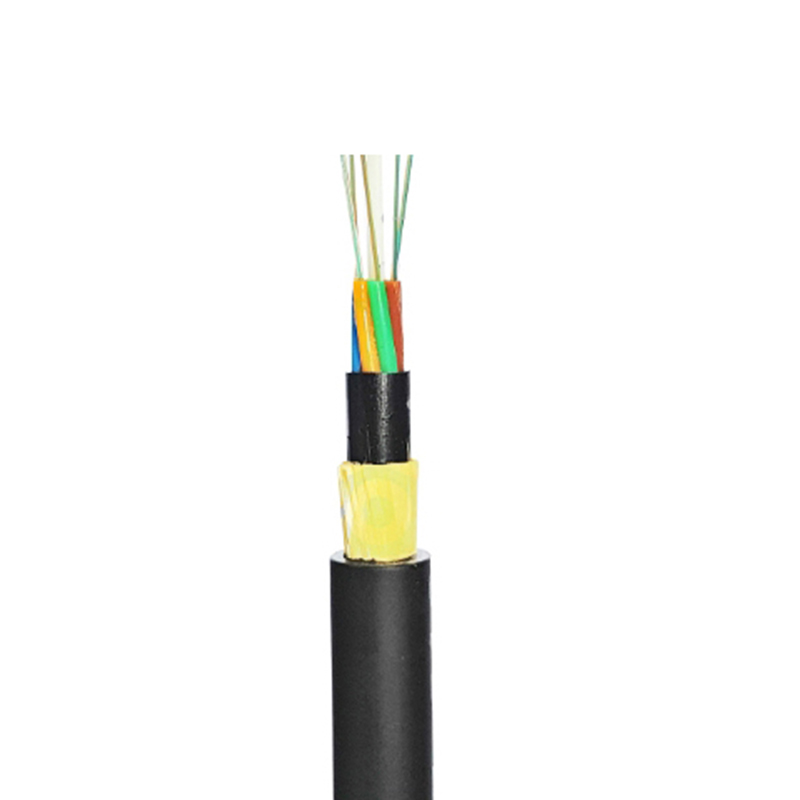Cable de fibra óptica autoportante totalmente dieléctrico (ADSS) de doble cubierta
