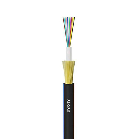 Cable de fibra óptica Uni-tubo con armadura de hilos de aramida GYFXTY