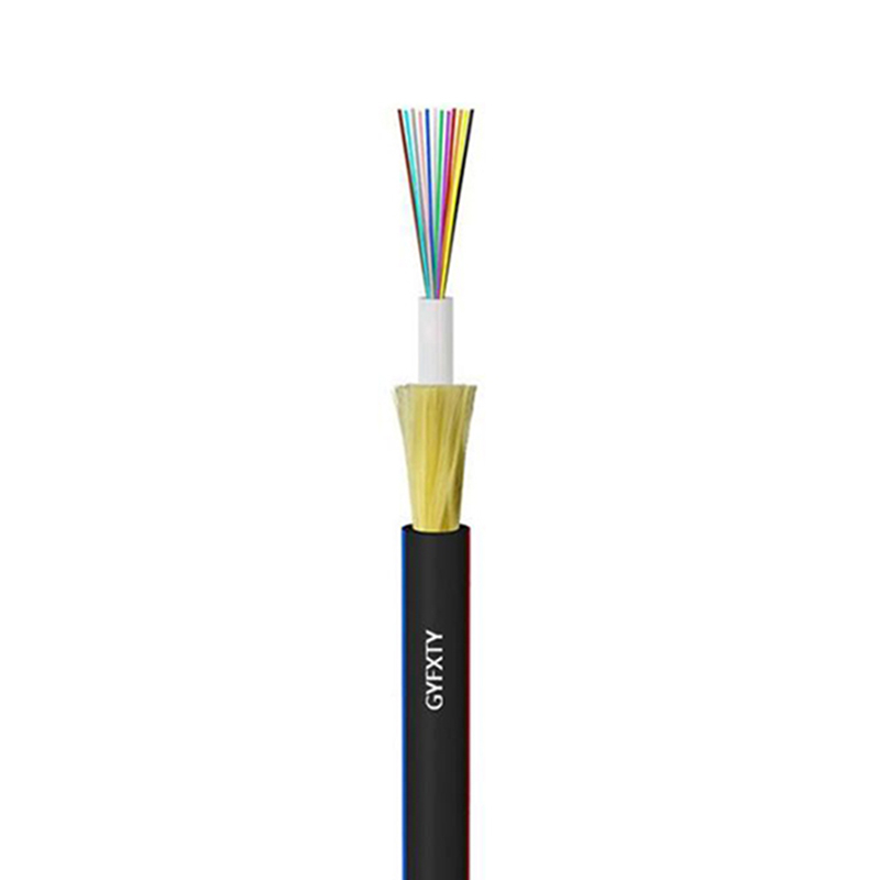 Cable de fibra óptica Uni-tubo con armadura de hilos de aramida GYFXTY