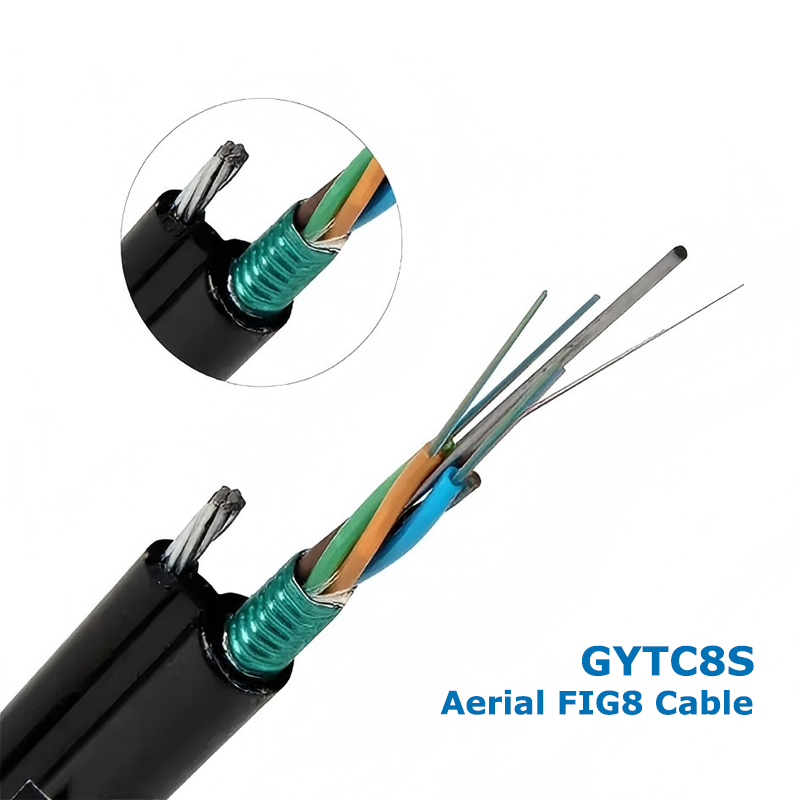 Cable de fribra óptica aéreo al aire libre autoportante acorazado FIG8 GYTC8S 2-144Core