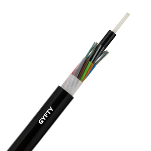 Cable de fibra óptica no blindado de tubo suelto trenzado para exteriores totalmente dieléctrico GYFTY