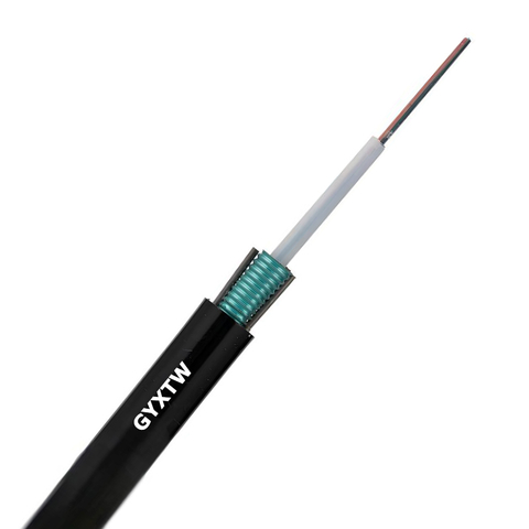  Gyxtw unitube psp blindado 2 cable de fibra aérea de acero paralelo/fibra de conducto