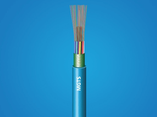 Cable de fibra óptica trenzado ignífugo de armadura CST de tubo suelto MGTS para mina