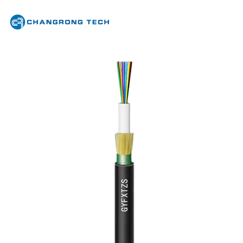 Cable de fibra óptica Uni-tubo de doble armadura de hilo de aramida retardante de llama GYFXTZS + CST