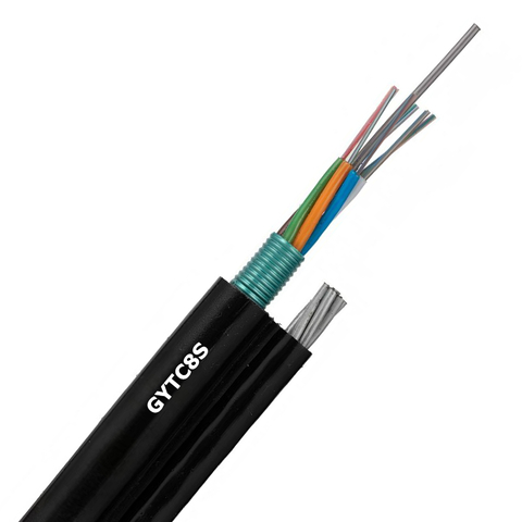Gytc8s figura-8 cable de fibra aérea blindada con cinta de acero