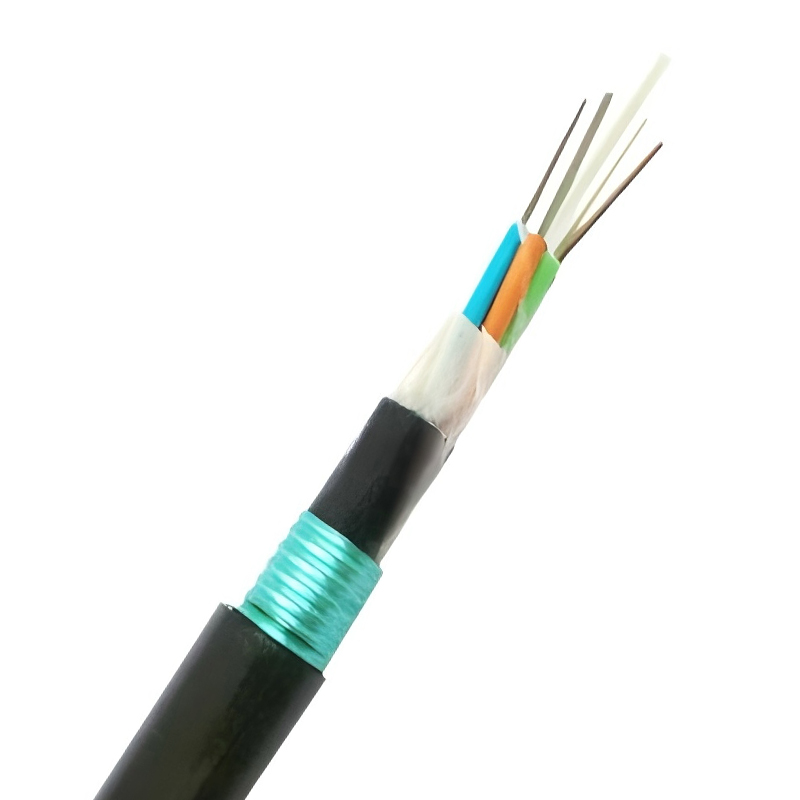 Cable de fibra óptica enterrado directamente de fuerza central blindado CST de doble chaqueta GYFTY53 96FO