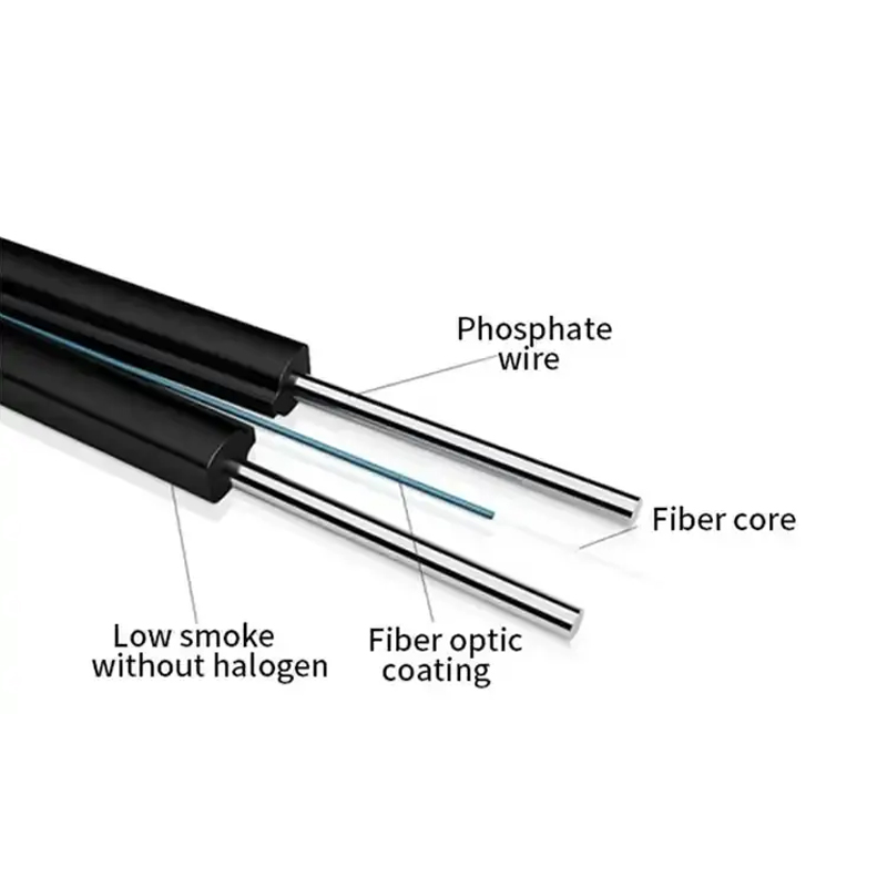 GJXH 2 cables de acero en interiores Fibra Drop bow-type