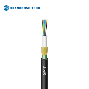 Cable de fibra óptica Uni-tubo con armadura de hilo de aramida retardante de llama GYFXTZY 