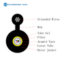 Gyfxtc8y mini fig 8 cable de fibra aérea con hilo de aramid