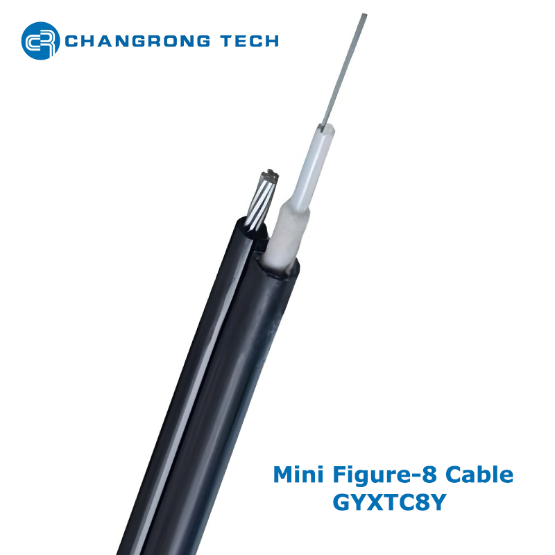 Cable de fibra óptica aéreo autoportante figura 8 no blindado Uni-Tube GYXTC8Y