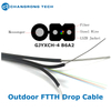 Cable de fibra óptica de caída FTTH de autoayuda mini FIG8 monomodo de GJYXCH 4Core