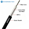 GYFXTY Cable de fribra óptica aéreo no metálico FRP*2 Unitubo no blindado 4F, 6F, 12F, SPAN80