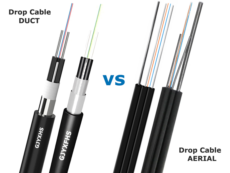Comparación de fibra FTTH Fibra Drop: conducto frente a antena